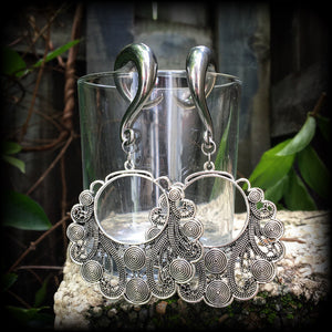 Aphrodite gauged earrings-Filigree earrings