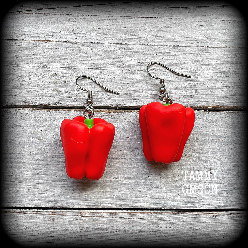 Capsicum earrings-Chilli pepper earrings