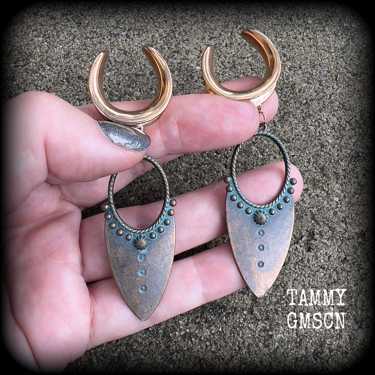 Artemis Shield Maiden gauged earrings