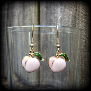 Peach earrings-Fruit earrings