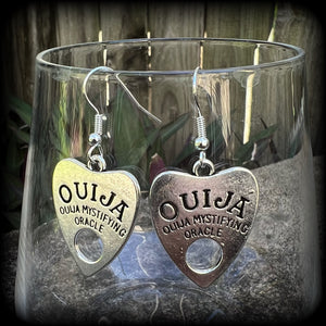 Ouija planchette earrings-Occult earrings