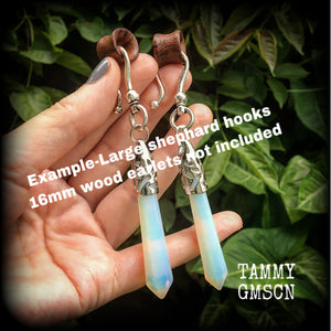 Opalite earrings-Gemstone ear hangers