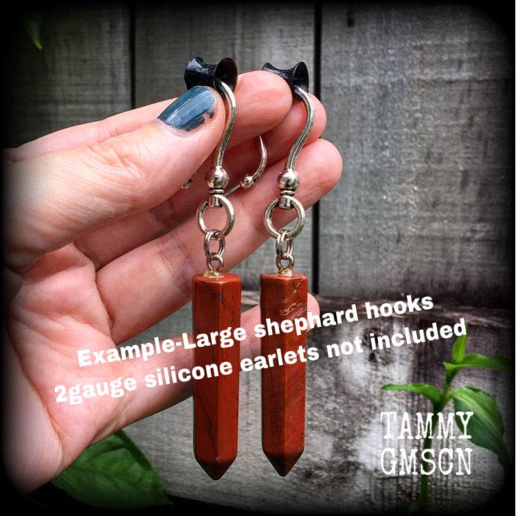 Red jasper earrings