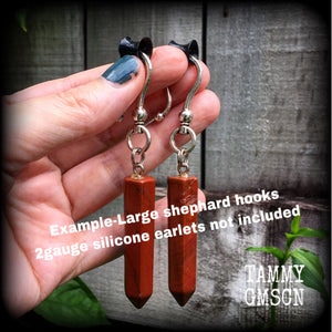 Red jasper earrings