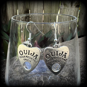 Ouija planchette earrings-Occult earrings