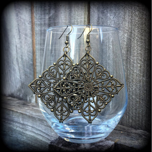 Mandala earrings-Filgree earrings