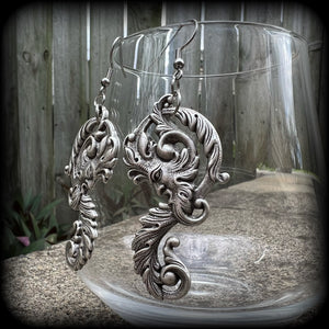 Baroque Green man earrings-Greenman earrings