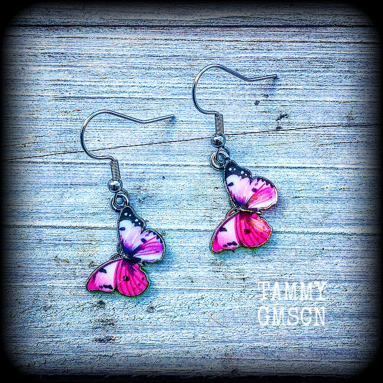 Butterfly earrings-Butterfly jewelry