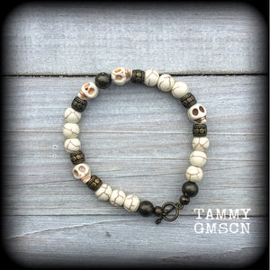 Damballah bracelet-Skull bracelet