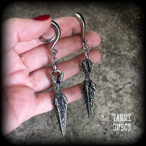 Vajra dagger ear weights-Gauged earrings