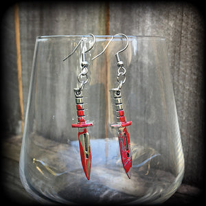 Bowie knife earrings-Halloween earrings