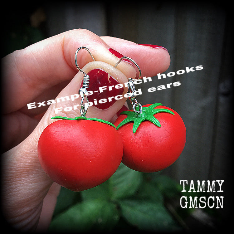 Tomato earrings-Tomatoe earrings