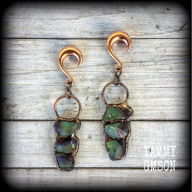 Fluorite ear hangers