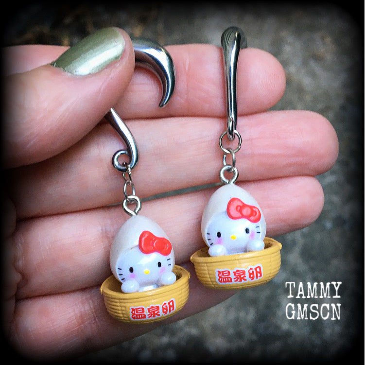 Hello Kitty Charm Dangle Drop Earrings Gold Plated Ear Wire Hooks |  MakerPlace by Michaels