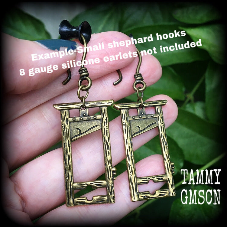 Guillotine earrings-Halloween earrings