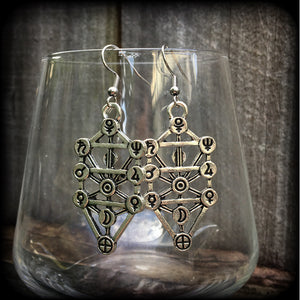 Tree of Life earrings-Qabalah jewelry