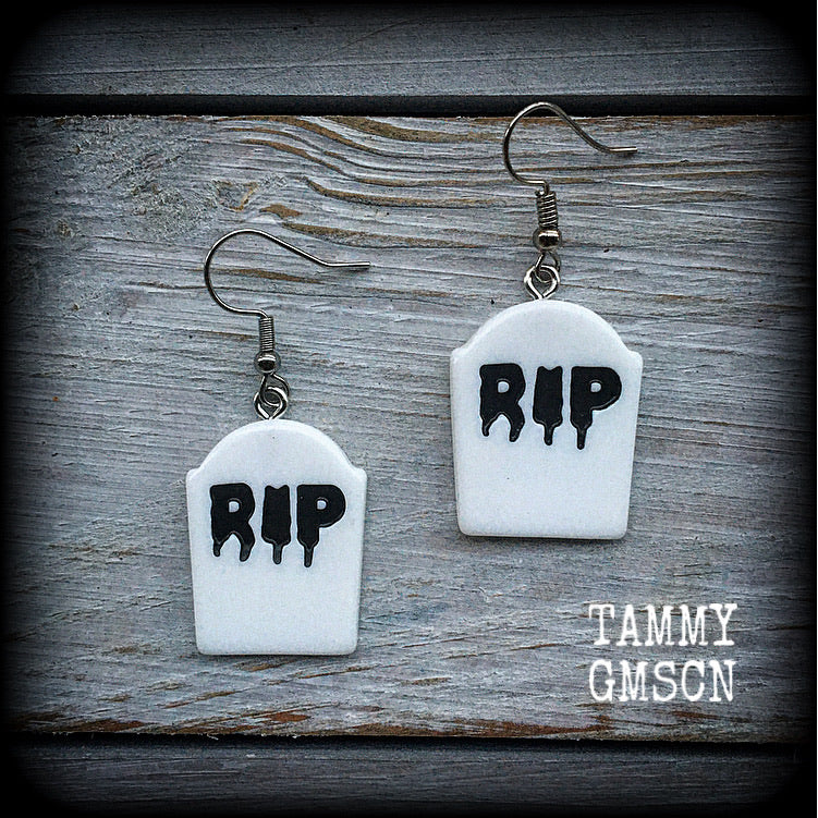 Tombstone earrings-Halloween earrings