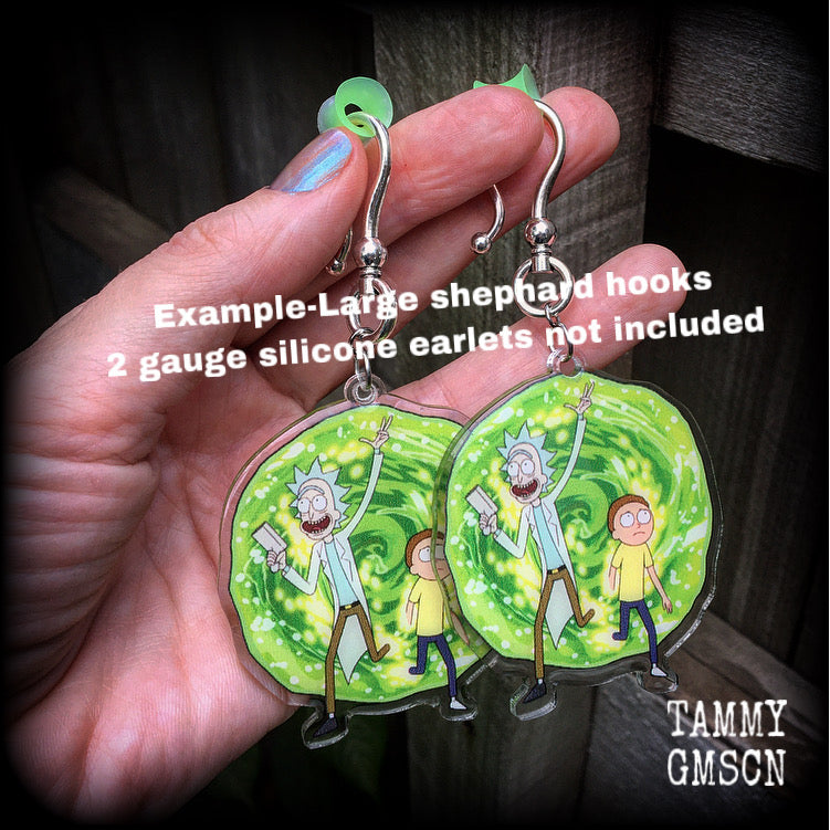 Rick and Morty earrings-Pop Culture earrings