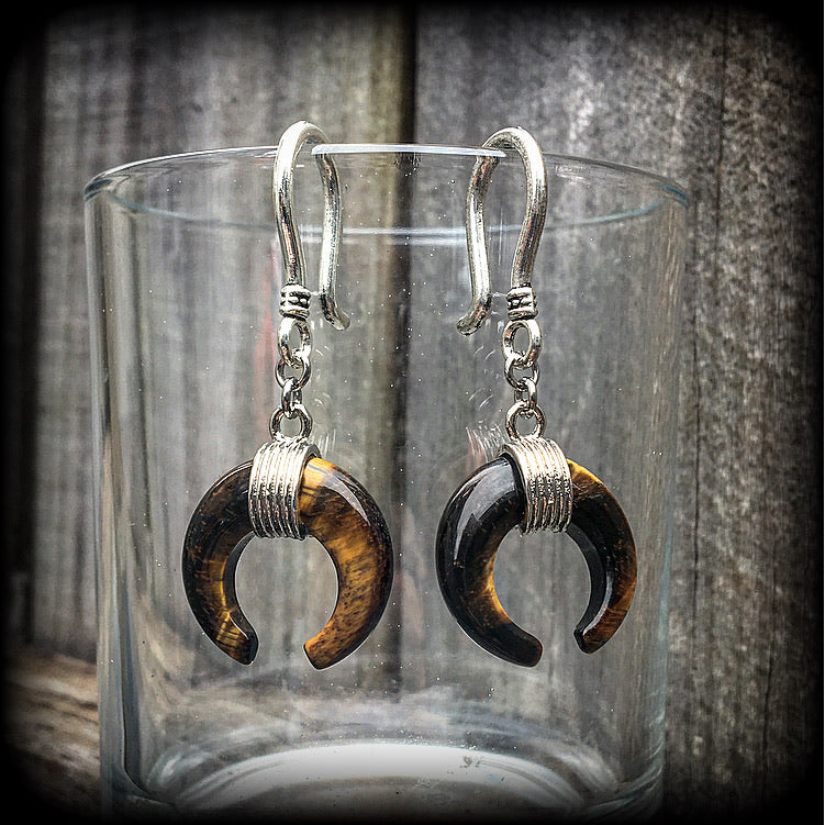 Tigers Eye earrings-Gemstone earrings