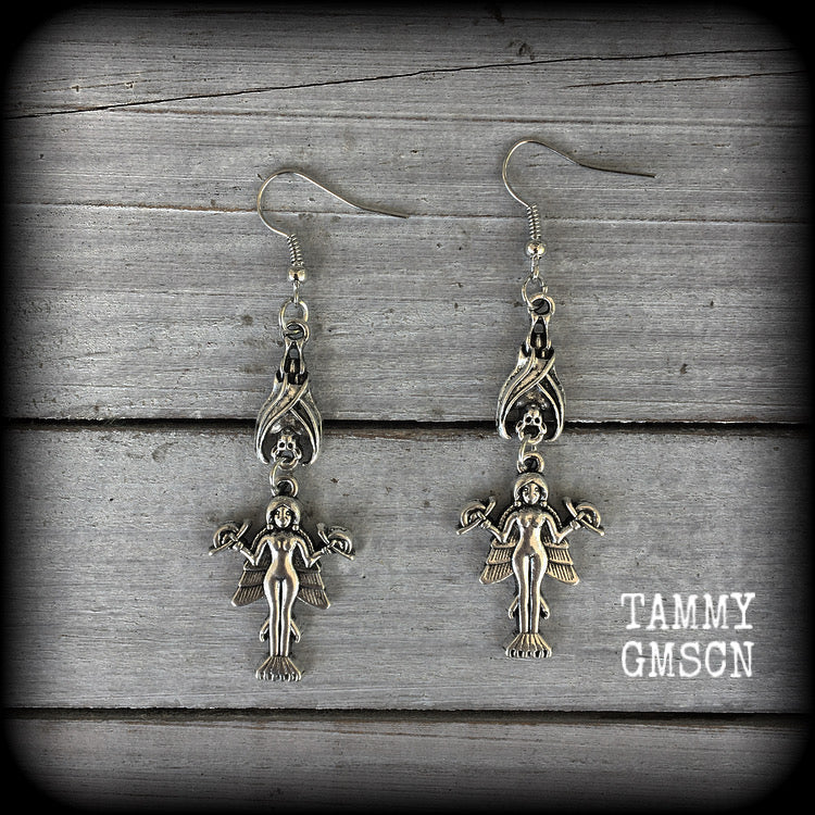 Lilith earrings-Bat earrings