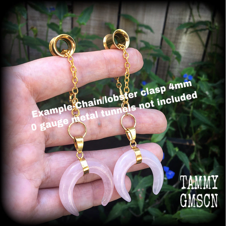 Rose Quartz earrings-Gemstone ear hangers