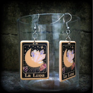 La Luna earrings-Tarot card earrings