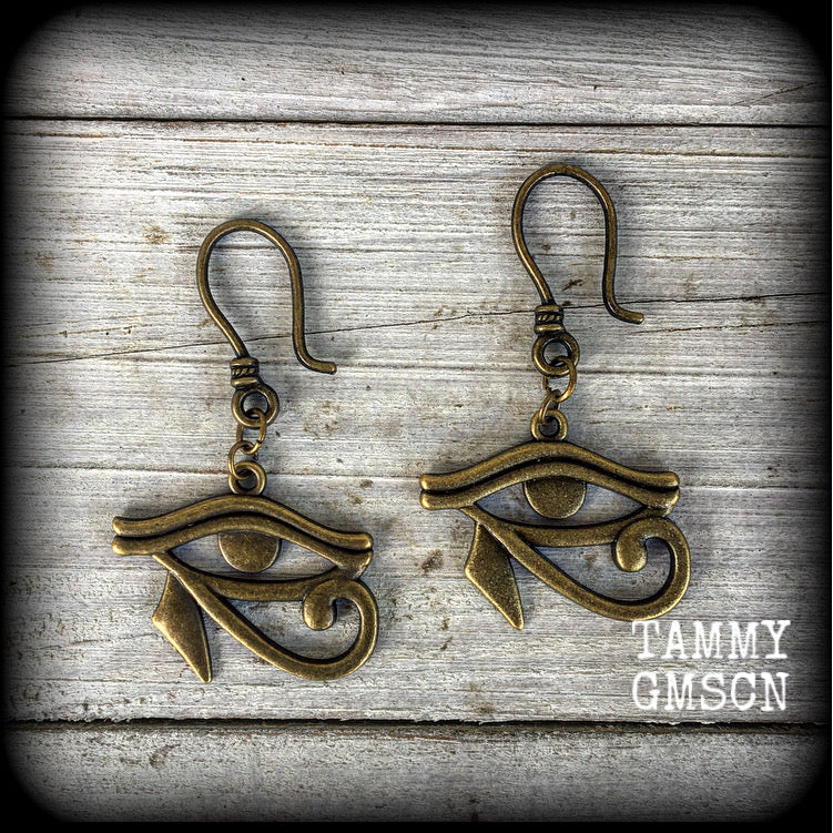 Eye of Horus earrings-Ear hangers