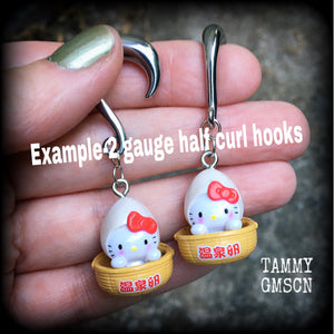 SOLD OUT-Hello Kitty gauged earrings-My Melody earrings