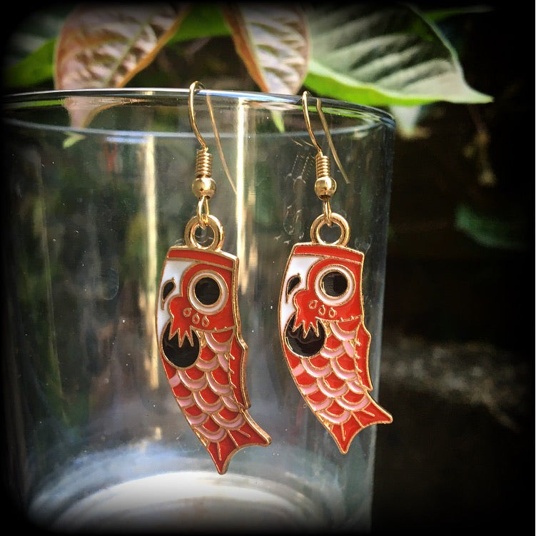 Koinobori earrings-Fish earrings