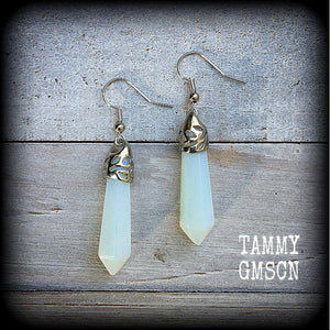 Moonstone earrings-Opalite earrings