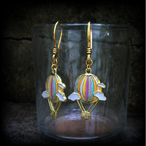 Hot air balloon earrings