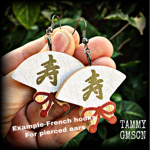 Harisen earrings-Japanese fan earrings