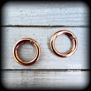 DIY snap rings for tunnel earrings