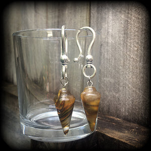 Agate earrings-Gemstone earrings