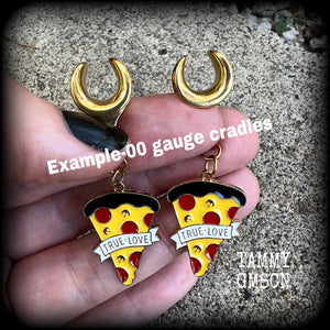 Pizza slice earrings-True love earrings