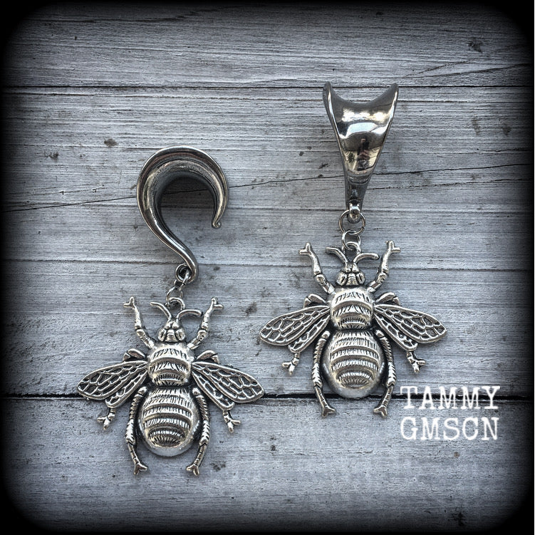 Bee ear hangers-Insect ear weights