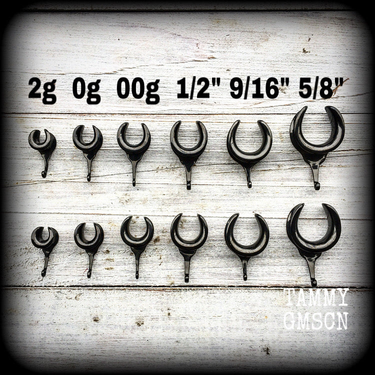 DIY gauged hooks for stretched lobes DIY hooks for ear weights DIY earrings DIY ear hangers