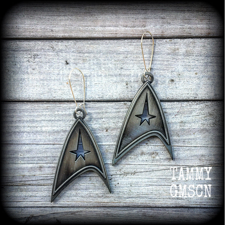 Star Trek Insignia earrings-Sci Fi earrings