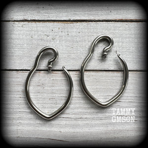 DIY tear drop hooks for ear hangers and ear weights