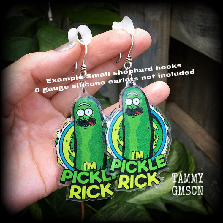 Pickle Rick earrings-Pop Culture earrings