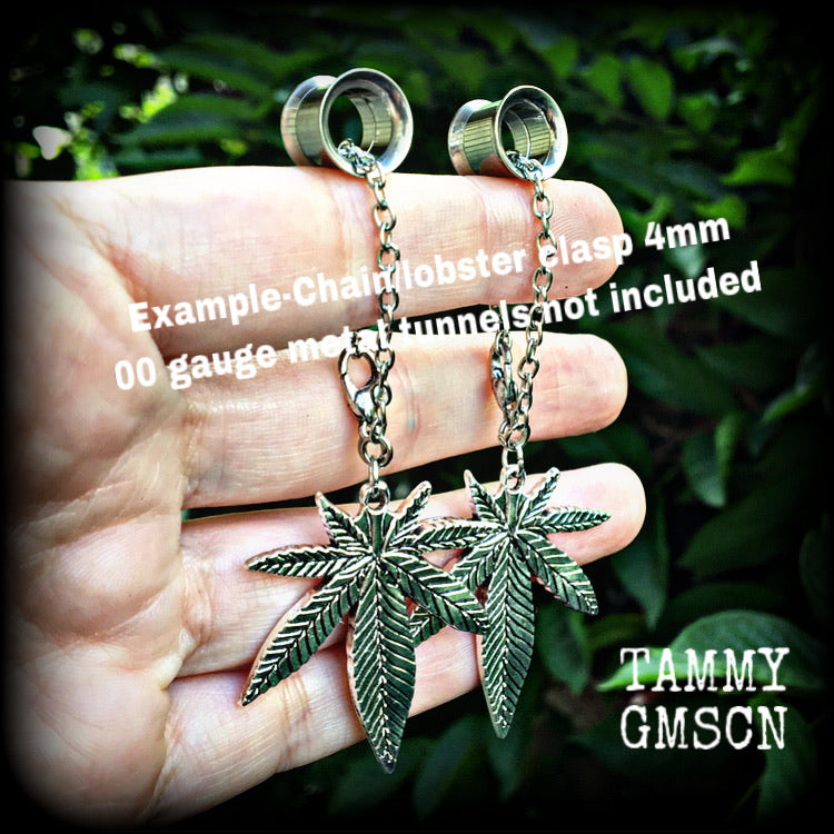 Cannabis leaf earrings-Hemp earrings