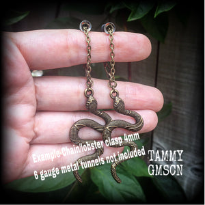 Damballah earrings-Serpent earrings-Snake earrings