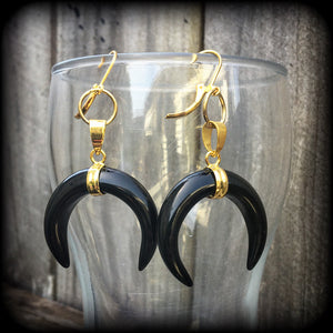 Black obsidian earrings-Gemstone earrings