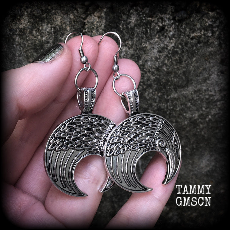 Odins raven earrings-Viking earrings