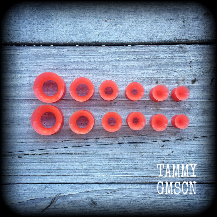 Red silicone earlets-Easy fit earlets