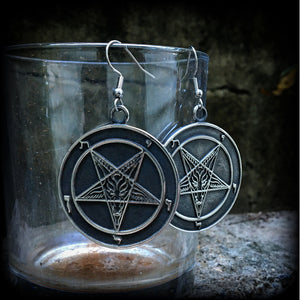 Baphomet earrings-Sigil of Lucifer earrings