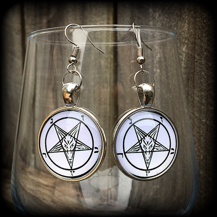 Baphomet earrings-Church of Satan earrings