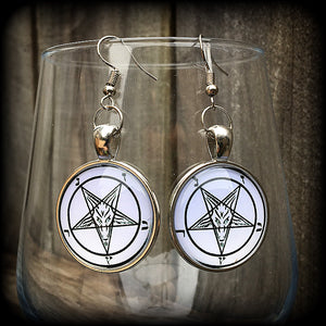 Baphomet earrings-Church of Satan earrings