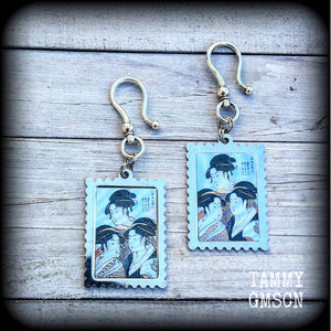 Three Beauties-Geisha earrings-Japanese earrings