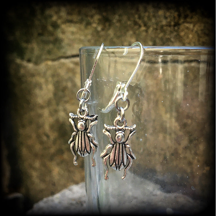 Beetle earrings-Insect earrings